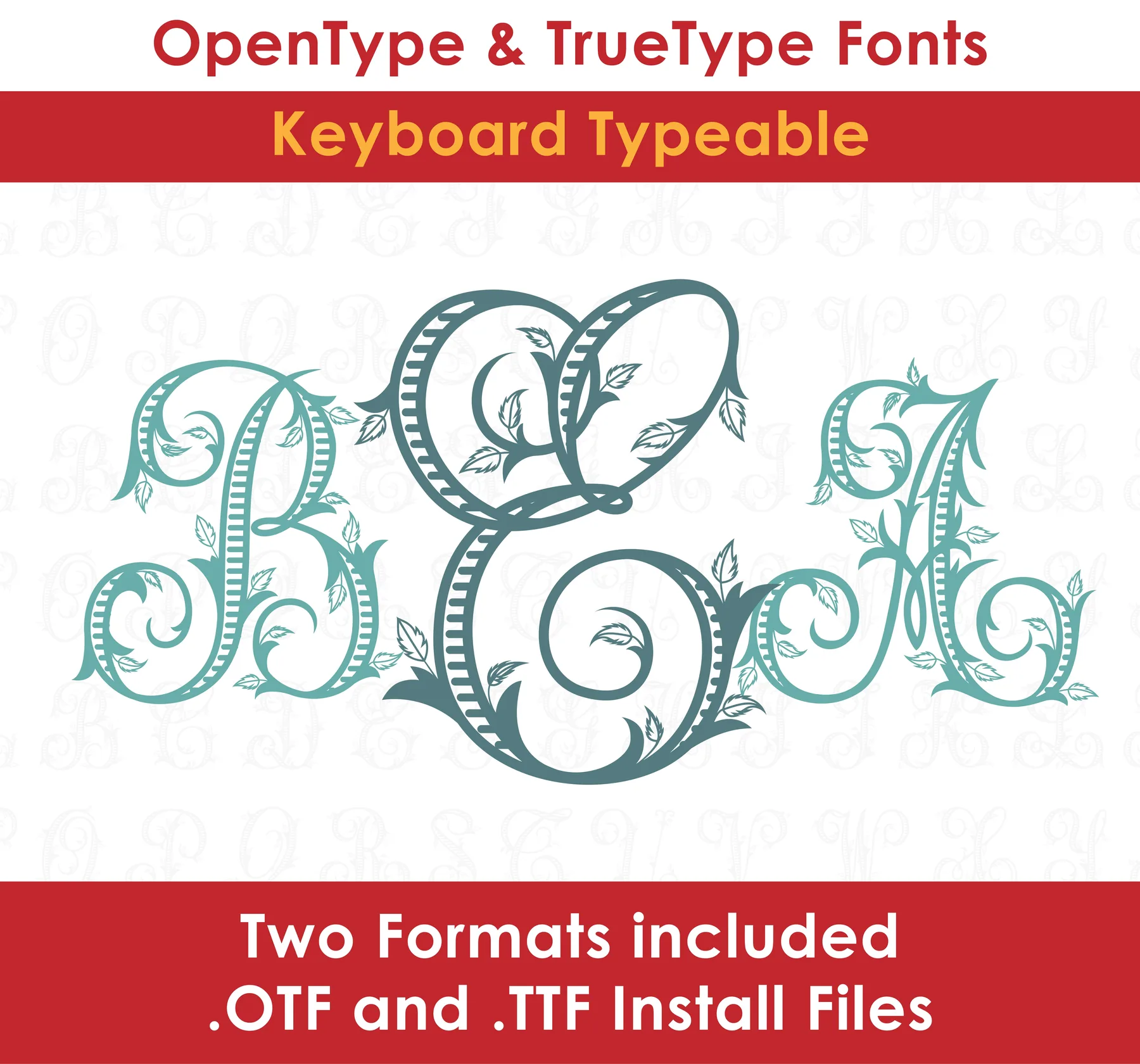 Floral Leaves TrueType Font