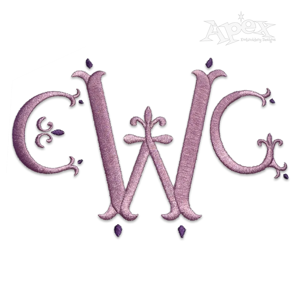 Florence Monogram Machine Embroidery Font