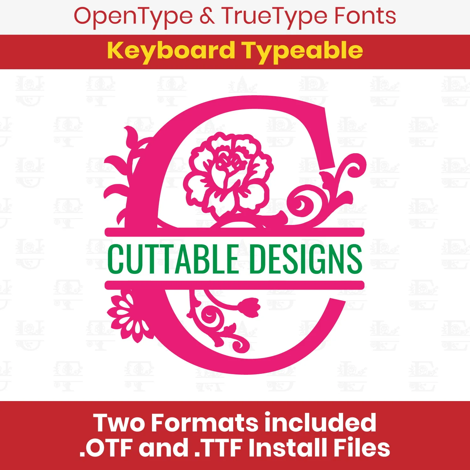Flower Flora Split TrueType Font