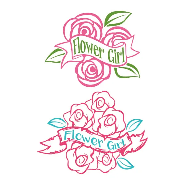 Flower Girl SVG Cuttable Design