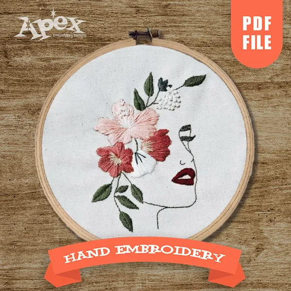 Flower Girl Hand Embroidery Pattern