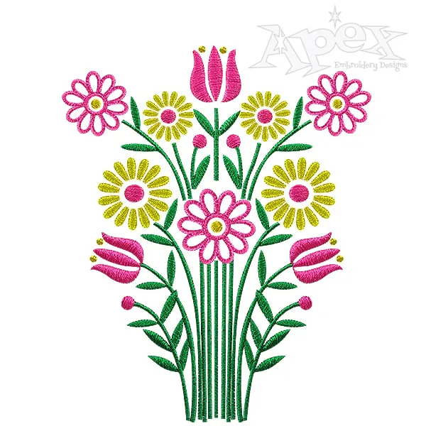 Flowers Boutique Embroidery Design