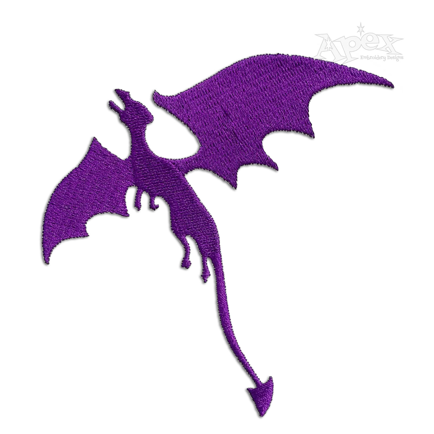 Flying Dragon Machine Embroidery Design by Apex Digitized