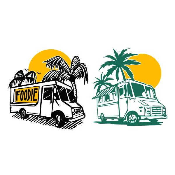 Foodie Food Truck SVG Cuttable Design