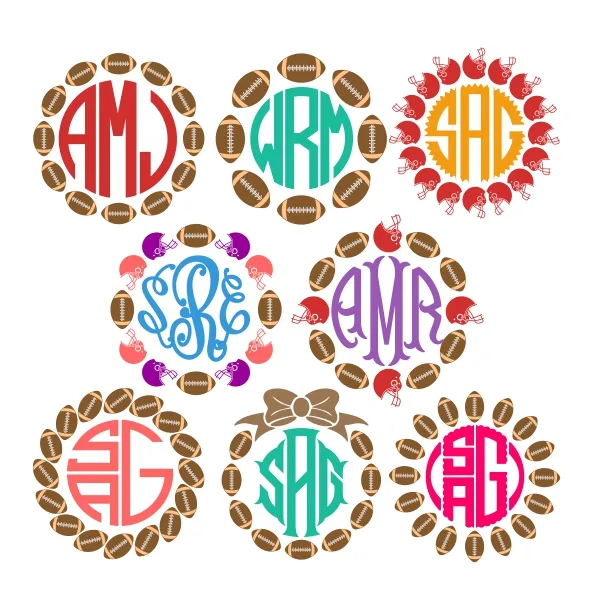 Footbal SVG Cuttable Frames