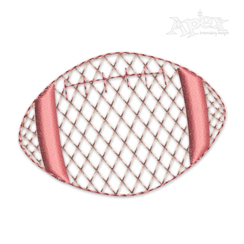 Football Sketch Embroidery Design