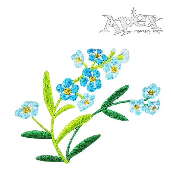 Forget-me-not Embroidery Design