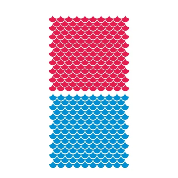 3D Mermaid Scales Pattern Cuttable Design