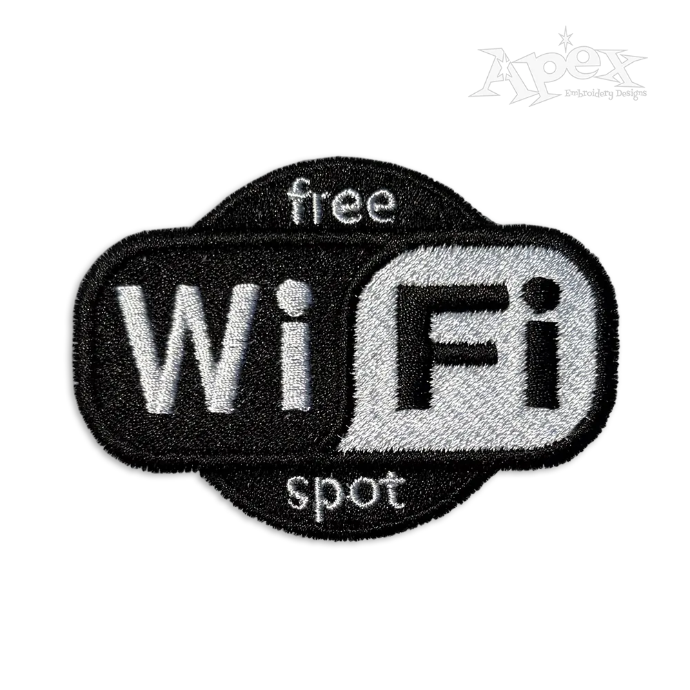Free Wifi Spot Machine Embroidery Design by Apex