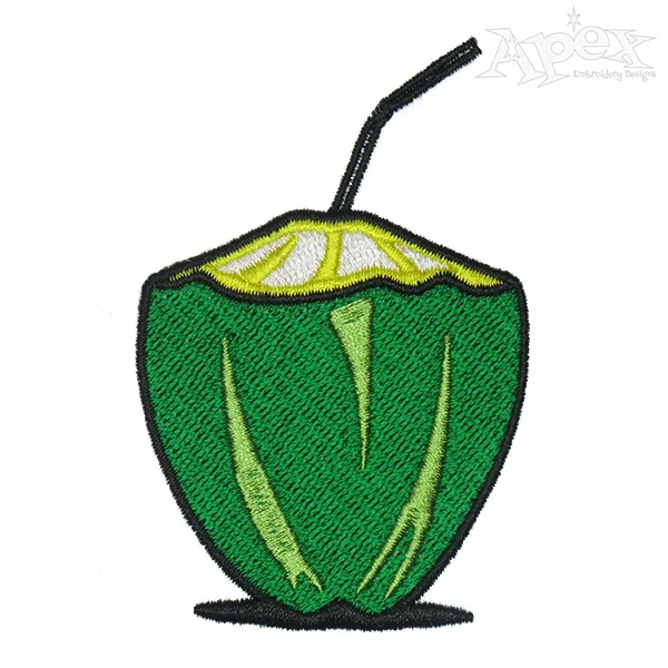 Fresh Coconut Juice Embroidery Designs