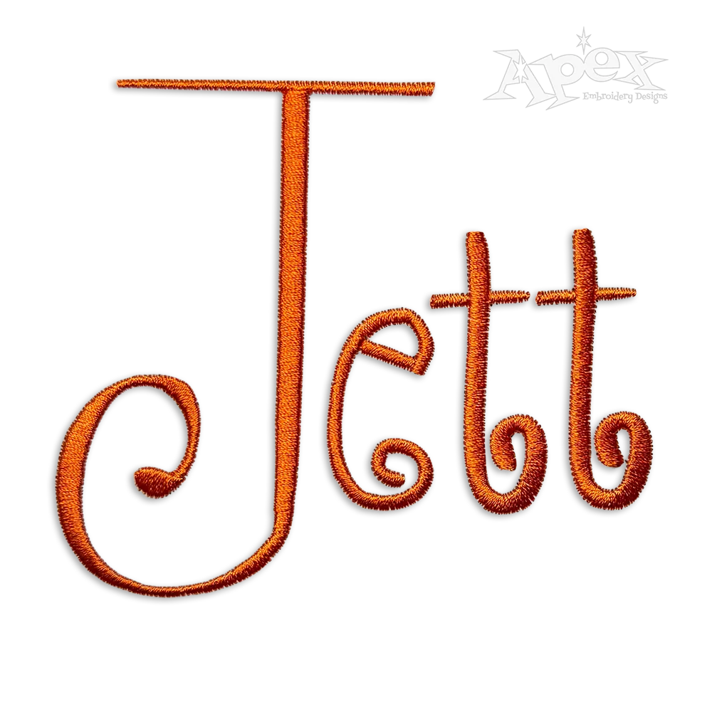 Funky Machine Embroidery Font Alphabet by Apex