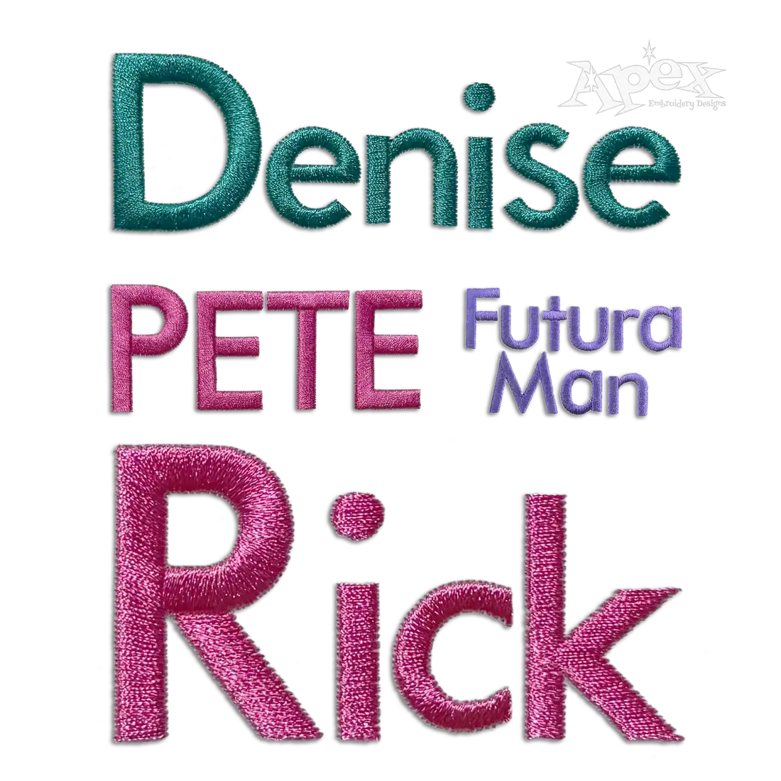 Futura Block Machine Embroidery Fonts - Apex All in One
