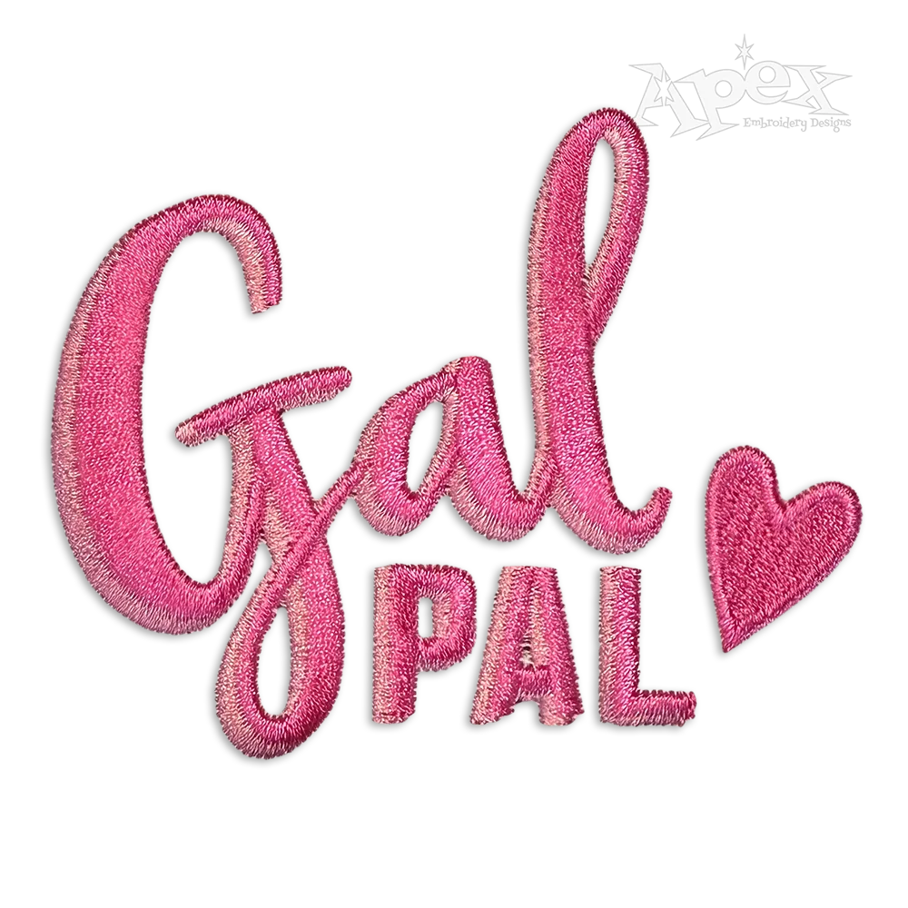 Gal Pal Best Friends Machine Embroidery Design