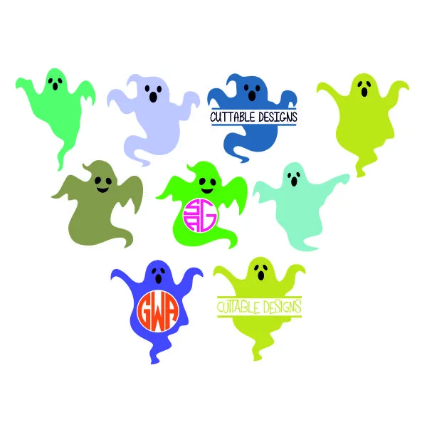 Ghost Pack SVG Cuttable Designs & Frames