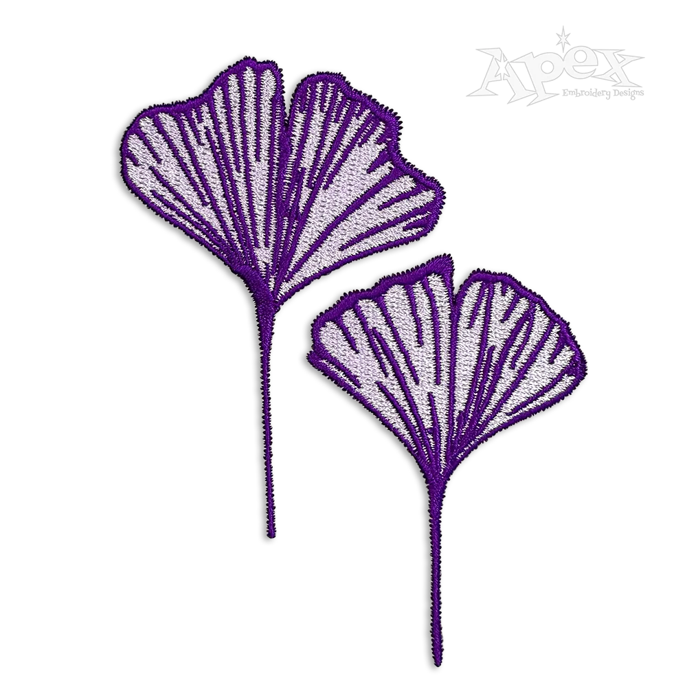Gingko Leaf Machine Embroidery Design by Apex