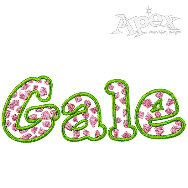 Giraffe Embroidery Font