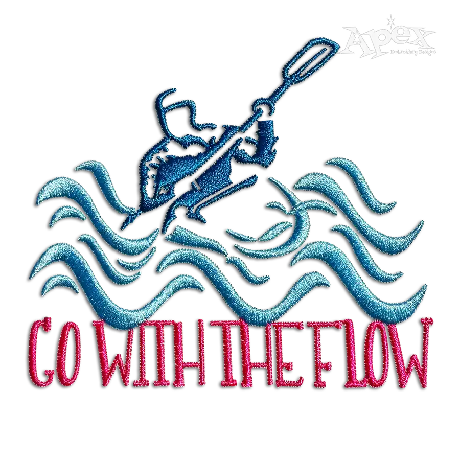 Go With The Flow Rafter White Water River Rappids 
