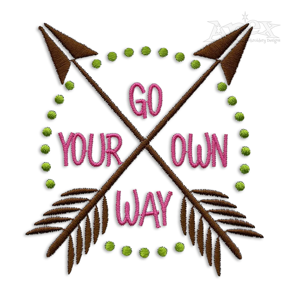 Go your own way meme Machine Embroidery Design by Apex