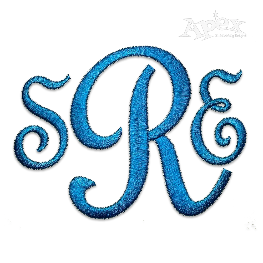 Goldie Script Machine Embroidery Font by Apex