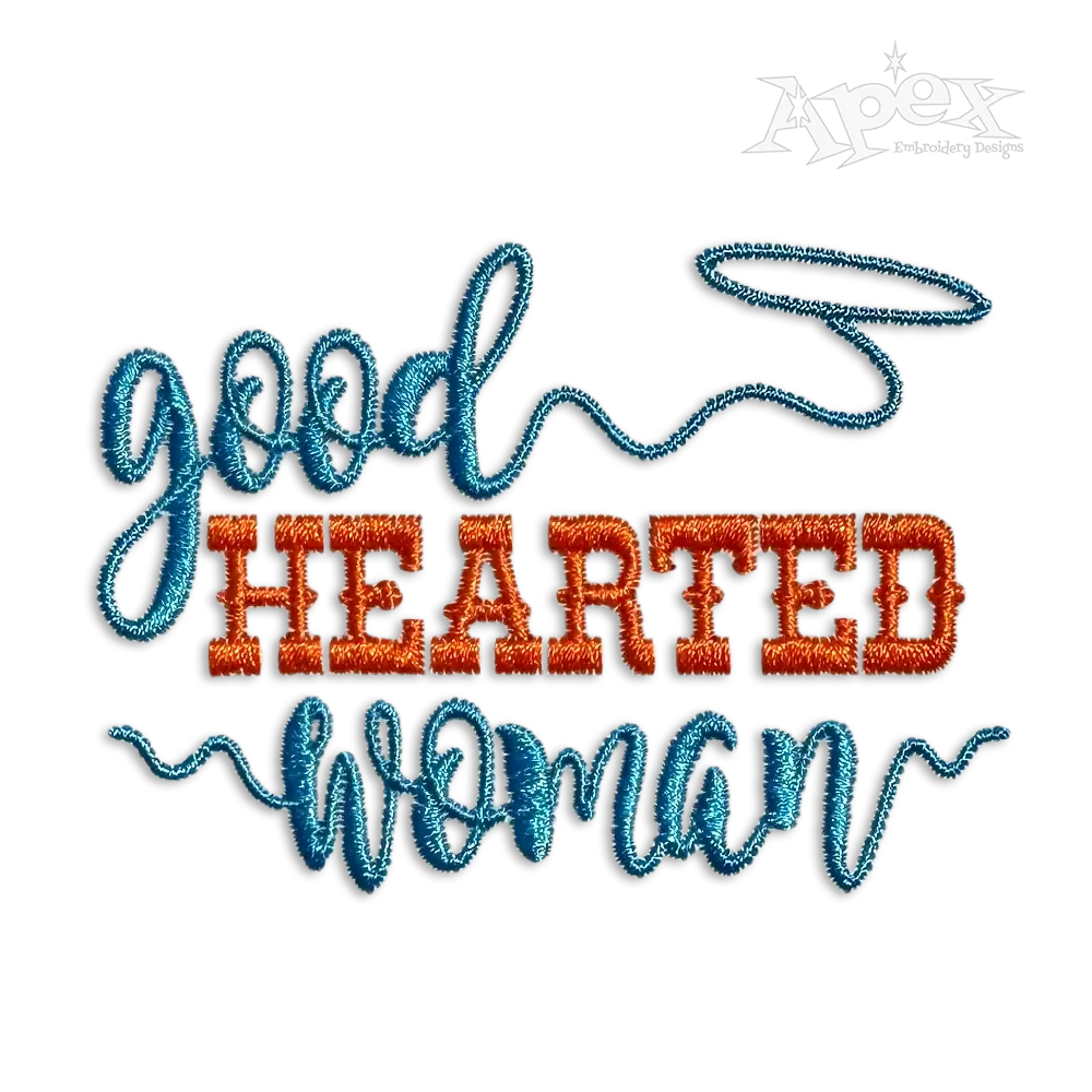 Shes a Good Hearted Woman Song Lyrics Machine Embroidery Designs