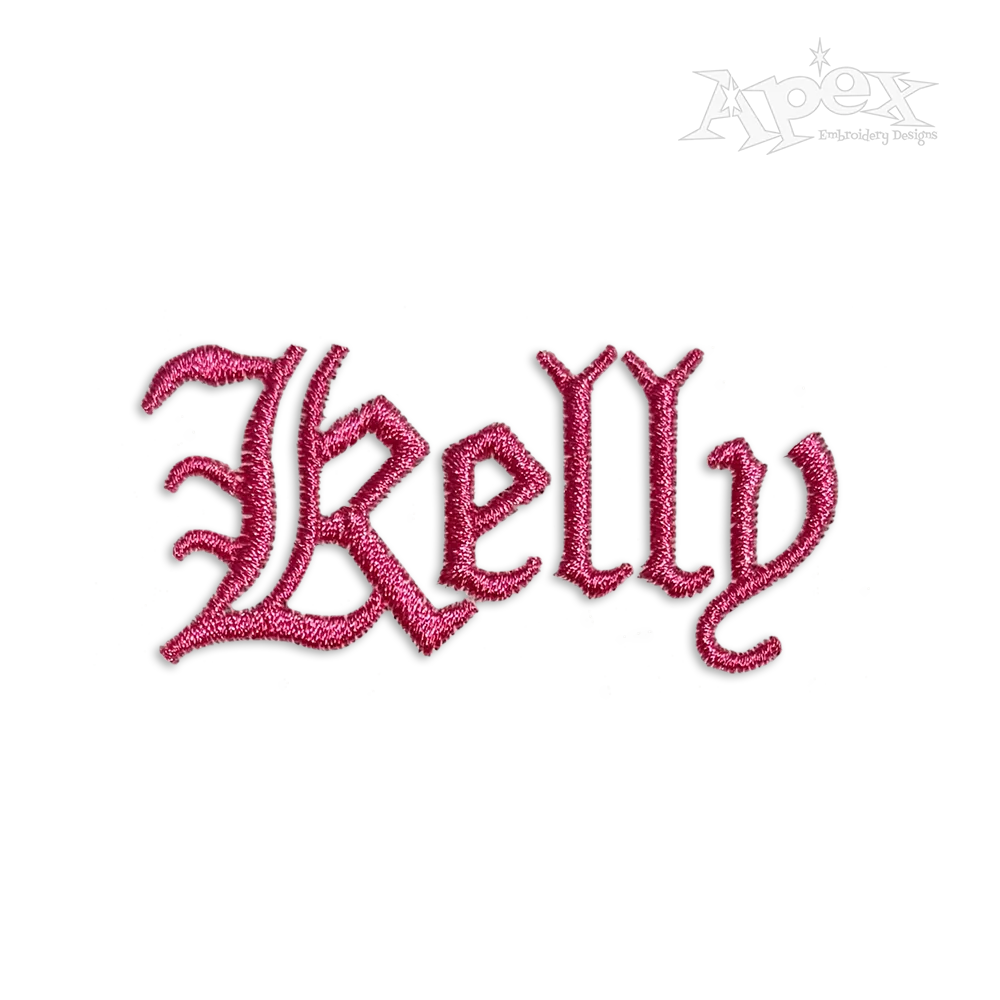 Gothic Small Machine Embroidery Fonts by Apex Designs Letters