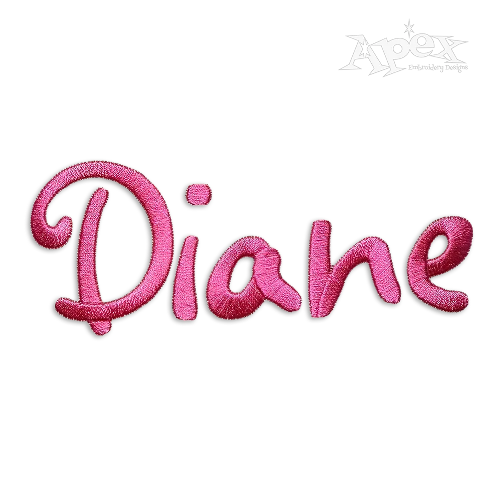 Grade School Script Alphabet Machine Embroidery Font - Apex