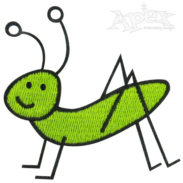 Grasshopper Embroidery Design