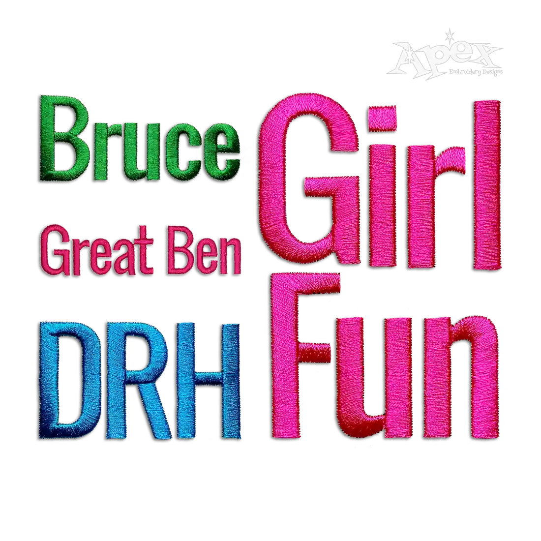 Ben Alphabet Fun Machine Embroidery All Digitizing