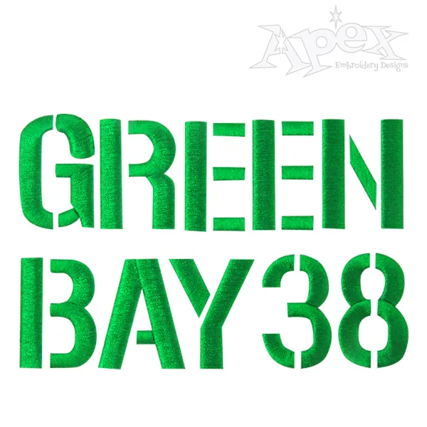 Green Bay Packers Embroidery Font Pack