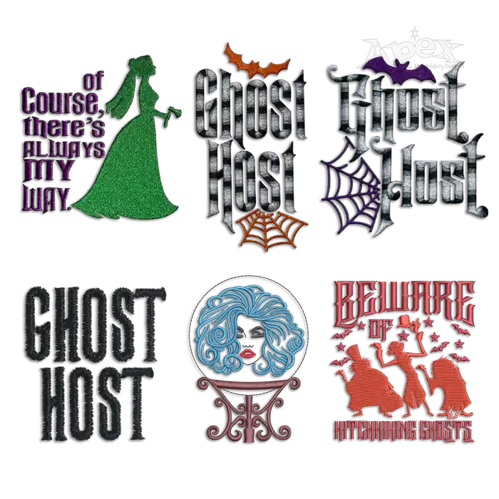 Halloween Haunted Mansion Machine Embroidery Design Halloween Theme