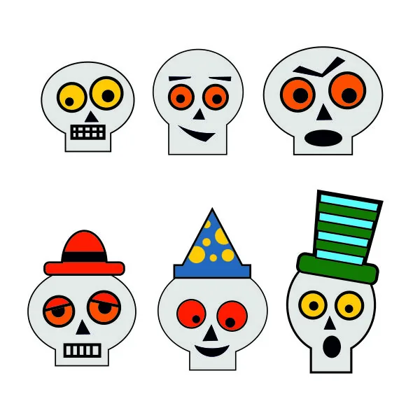 Halloween Skull Pack SVG Cuttable Design