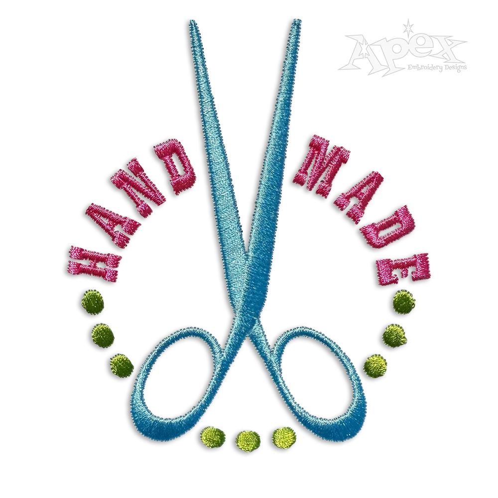 Handmade Crafter Scissor Machine Embroidery Design by Apex