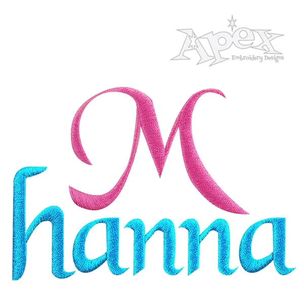 Hanna Embroidery Font