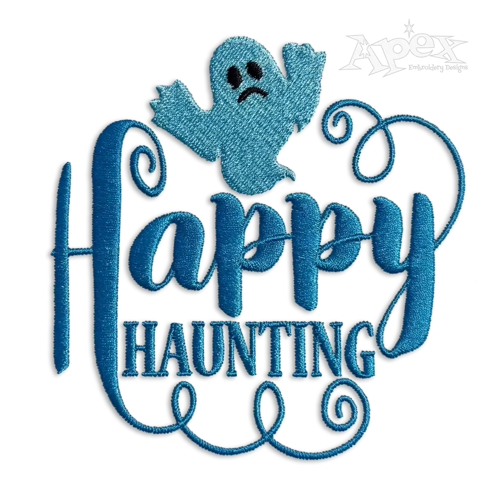 Happy Haunting - Ghost Machine Embroidery Design by Apex