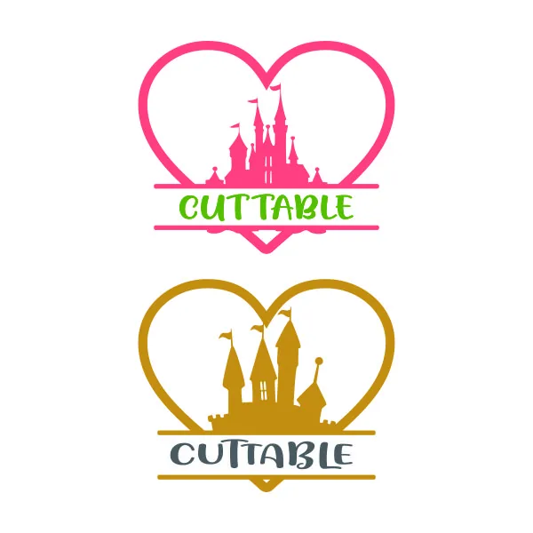 Heart Castle Split Cuttable Frame Design