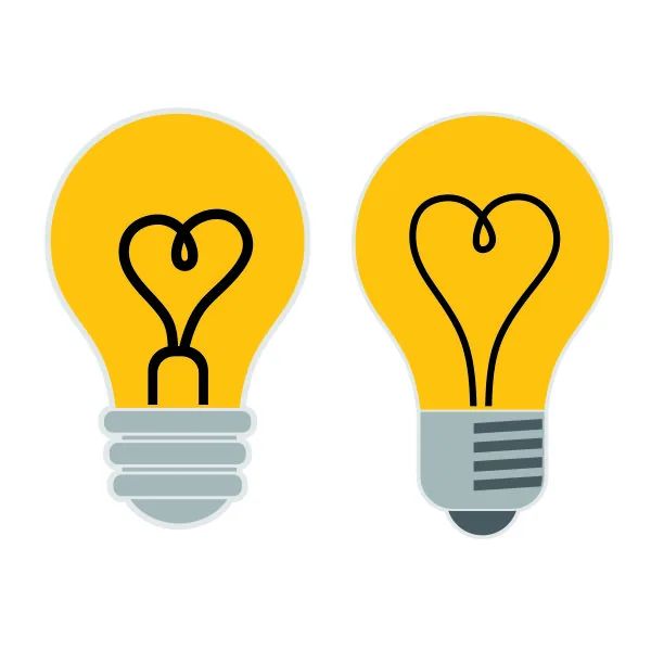 Heart Light Bulb SVG Cuttable Design