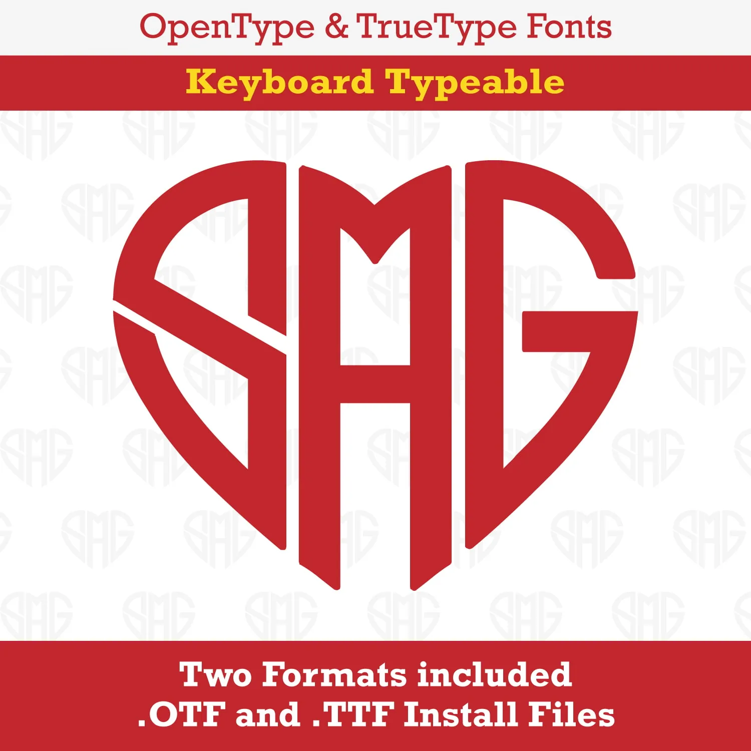 Heart Monogram TrueType Font