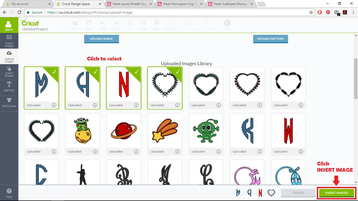 Heart Monogram Tutorial - Cricut - 02