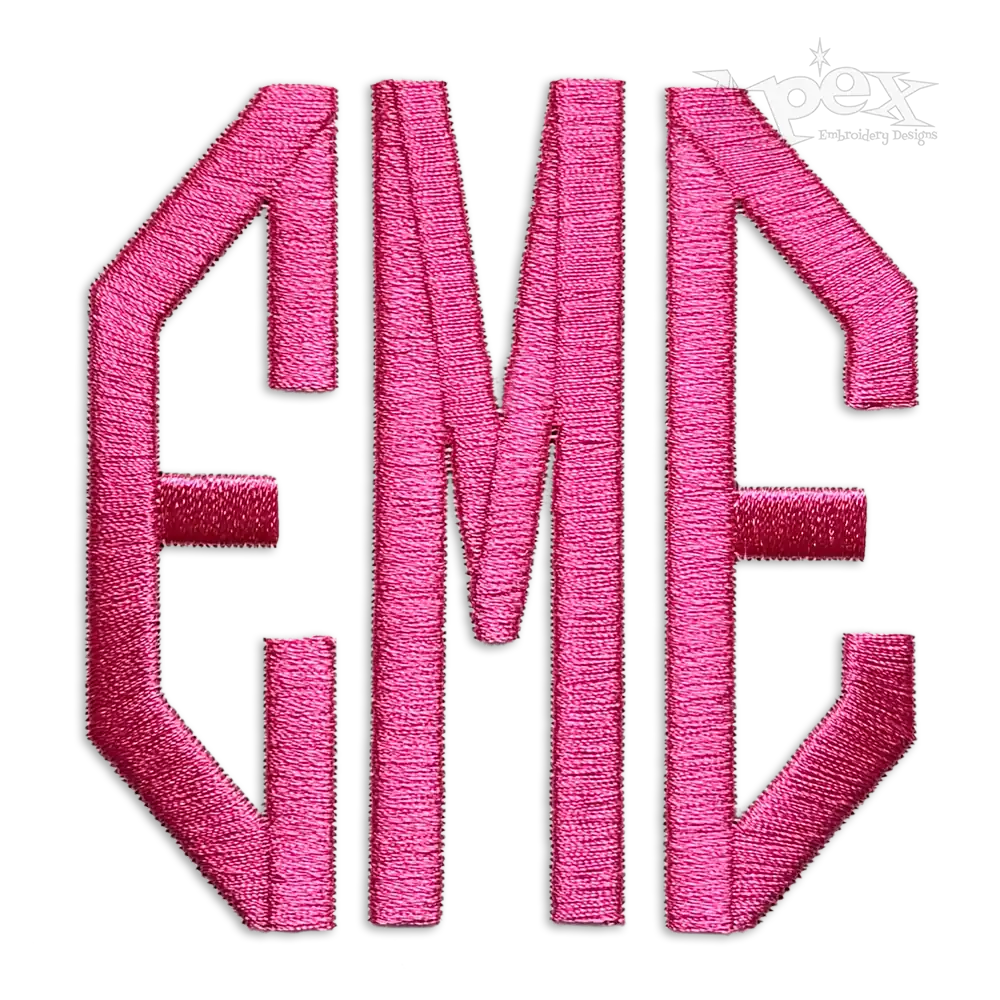 Hector Shape Machine Monogram Embroidery Fonts