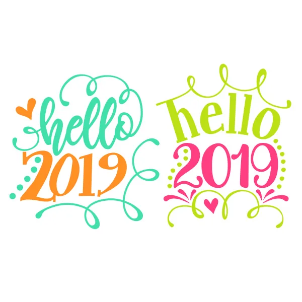 Hello 2019 SVG Cuttable Design