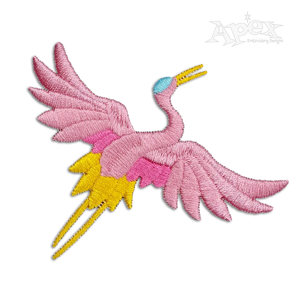 Heron Bird MAchine Embroidery Design by Apex