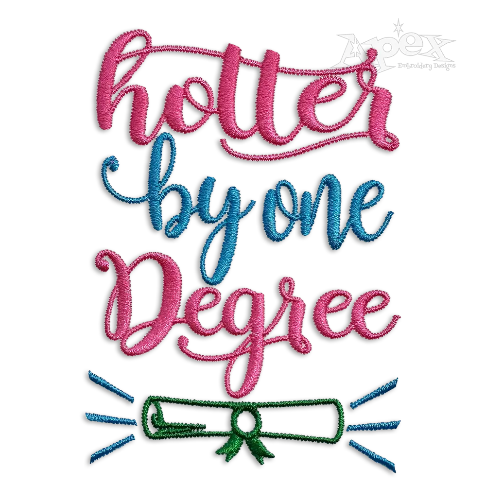 Hotter by One Degree Machine Embroidery Design - Apex