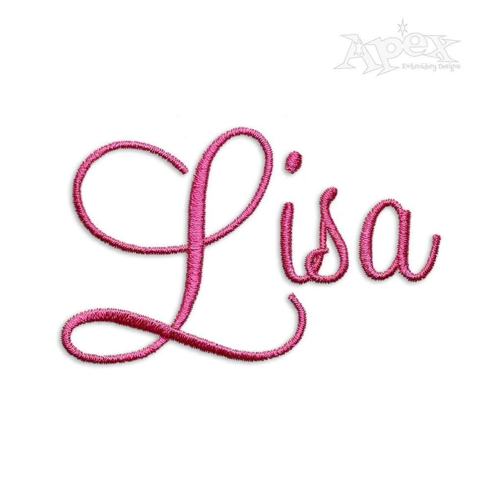 Houston Script Machine Embroidery Font by Apex Design