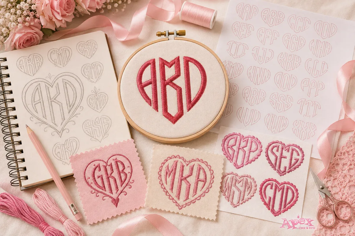 How the Apex Heart Monogram Font Was Created