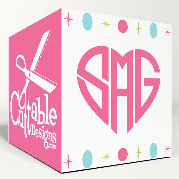 How to Combine Heart Monogram Frames & Fonts in Cricut Design Space