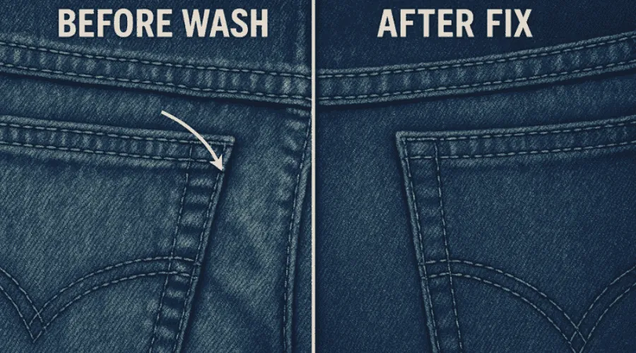 How to keep your jeans pockets from wrinkling.