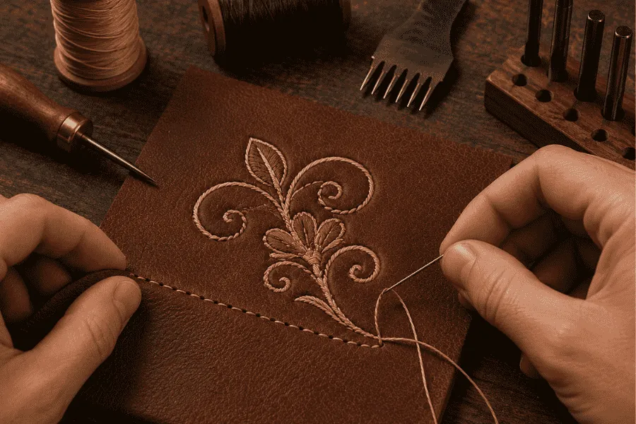 How to preserve embroidered leather products