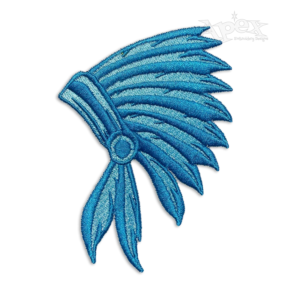 Cheif Indian Headdress Machine Embroidery Designs