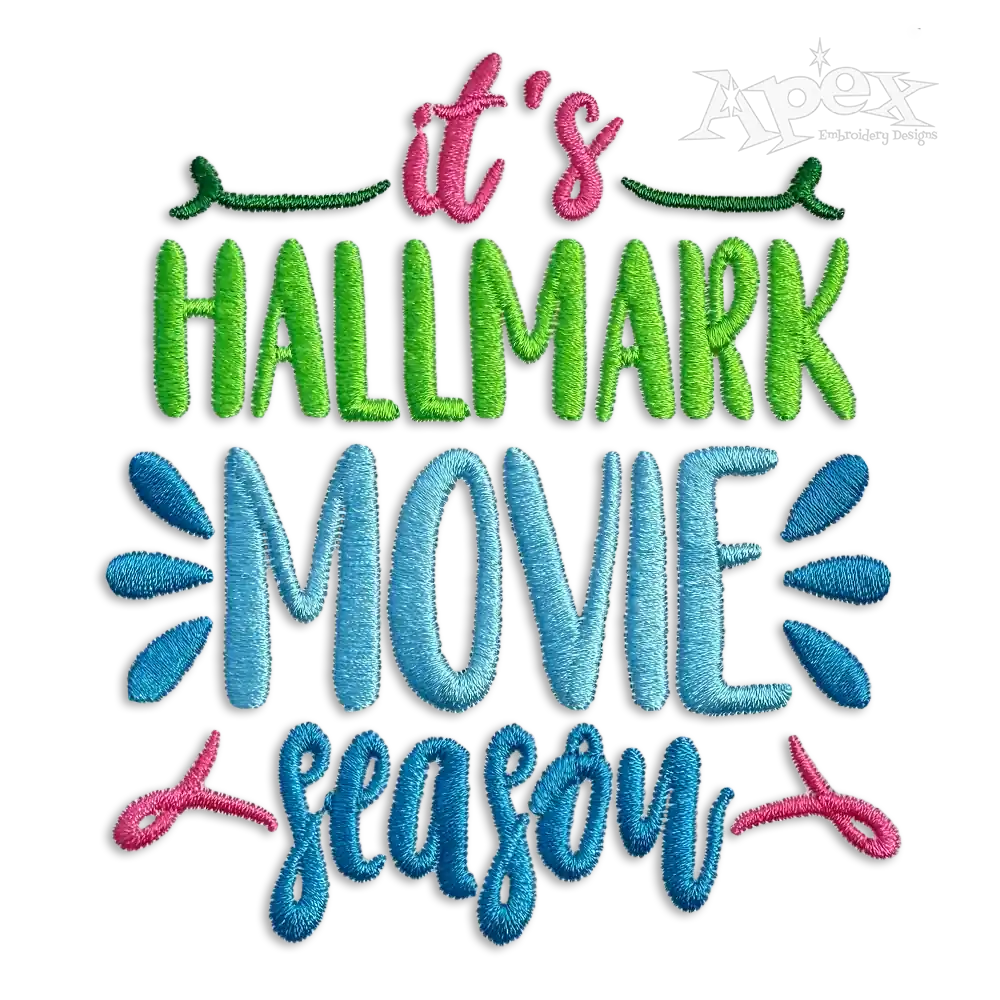 It's Hallmark Christmas Movie Season Machine Embroidery Design