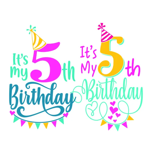 It's My 5th Birthday SVG Cuttable Design